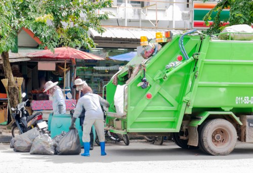Modern waste removal equipment in use