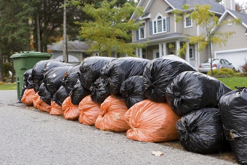Customer preparing items for removal